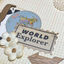 Load image into Gallery viewer, World Traveler scrapbook page kit