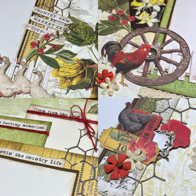 Lovin’ the Country scrapbook page kit