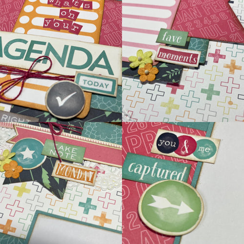 What’s on Your Agenda scrapbook page kit