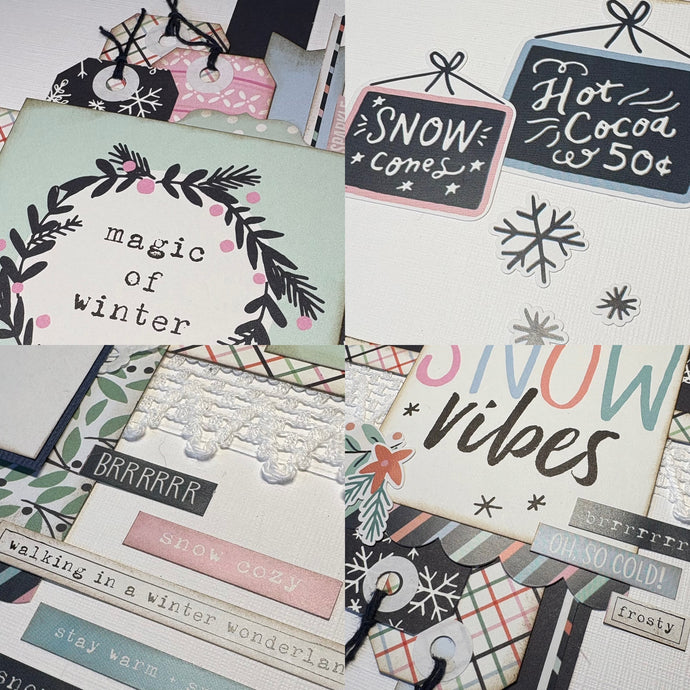Magic of Winter scrapbook page kit