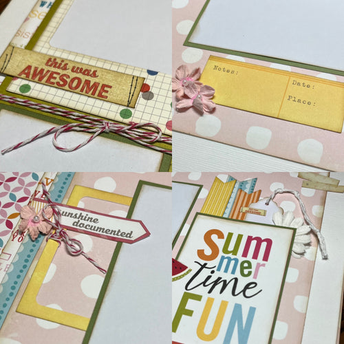 Summertime Fun scrapbook page kit