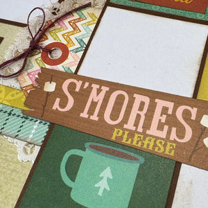 Let’s Go Camping scrapbook page kit