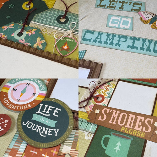 Let’s Go Camping scrapbook page kit