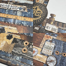Load image into Gallery viewer, What Happens in the Garage scrapbook page kit
