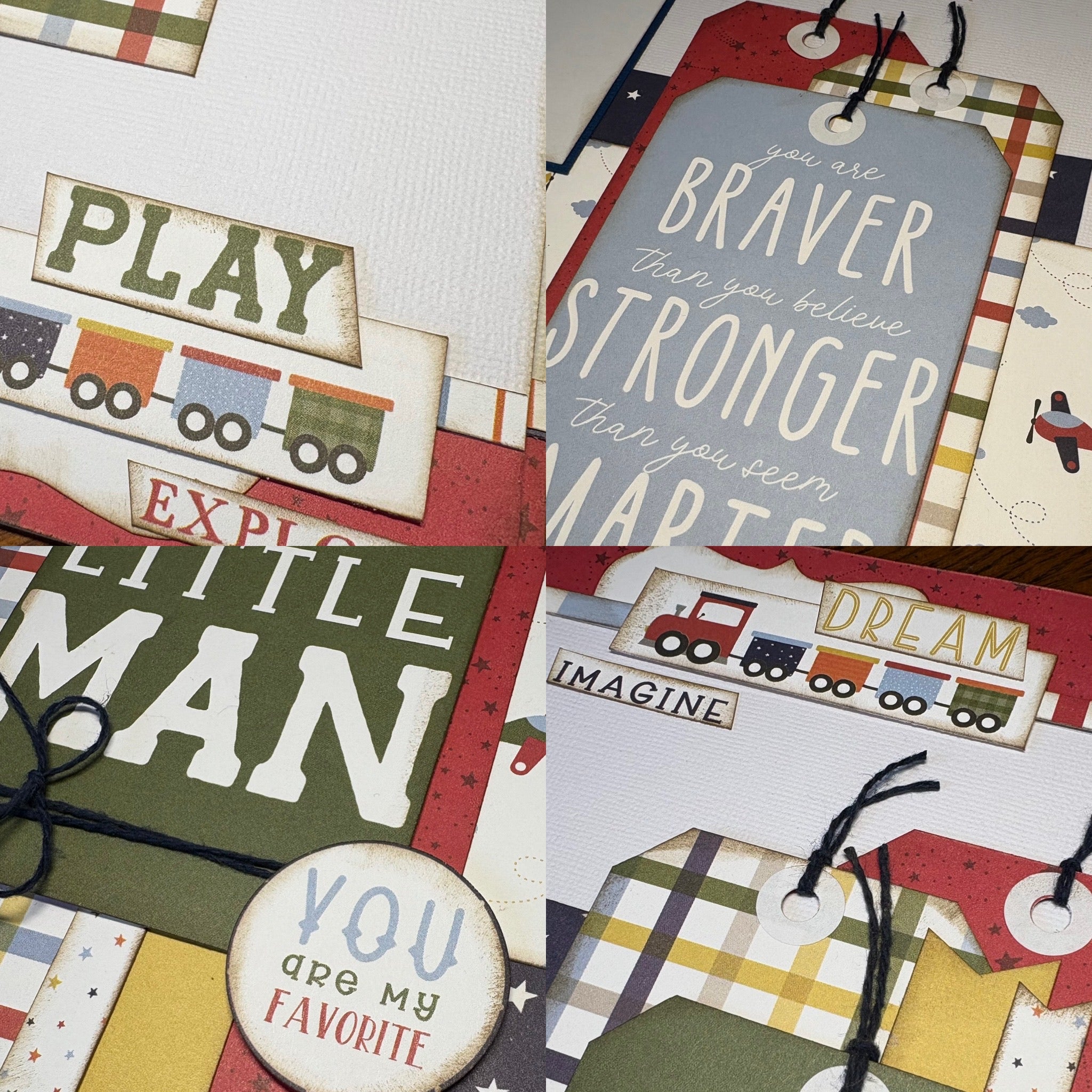 Little Man scrapbook page kit
