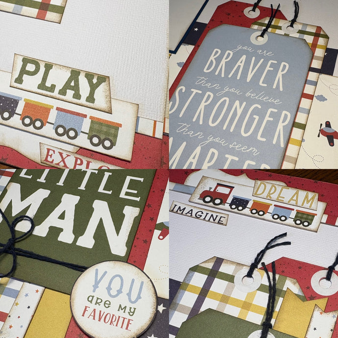 Little Man scrapbook page kit