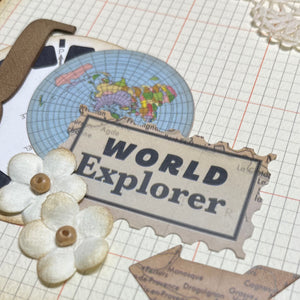 World Traveler scrapbook page kit