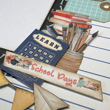 Load image into Gallery viewer, School Days scrapbook page kit