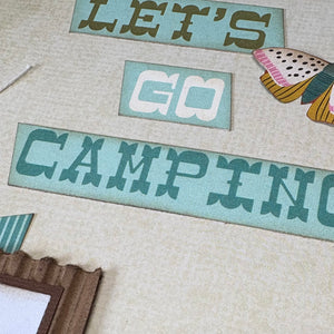 Let’s Go Camping scrapbook page kit