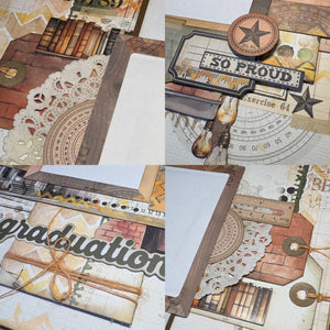 Academia scrapbook page kit
