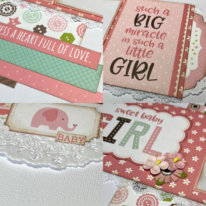 Sweet Baby Girl scrapbook page kit