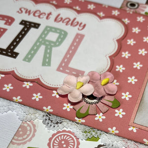 Sweet Baby Girl scrapbook page kit