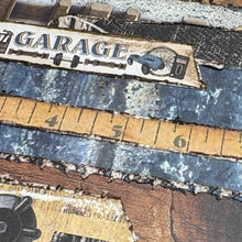 Load image into Gallery viewer, What Happens in the Garage scrapbook page kit