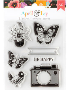Be Happy scrapbook page kit