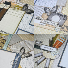 Load image into Gallery viewer, Be Happy scrapbook page kit