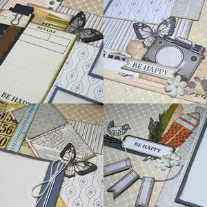 Be Happy scrapbook page kit