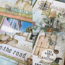 Load image into Gallery viewer, On the Road scrapbook page kit