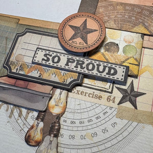 Academia scrapbook page kit