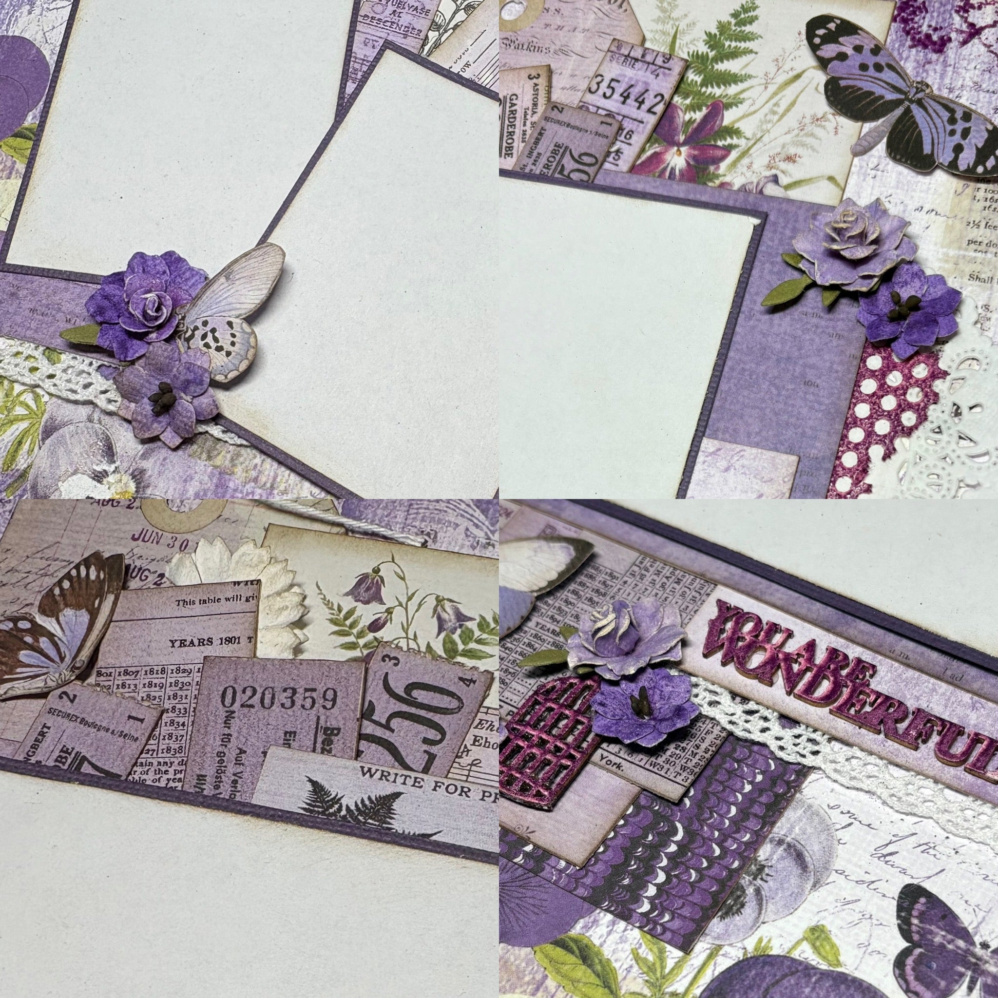 You Are Wonderful scrapbook page kit