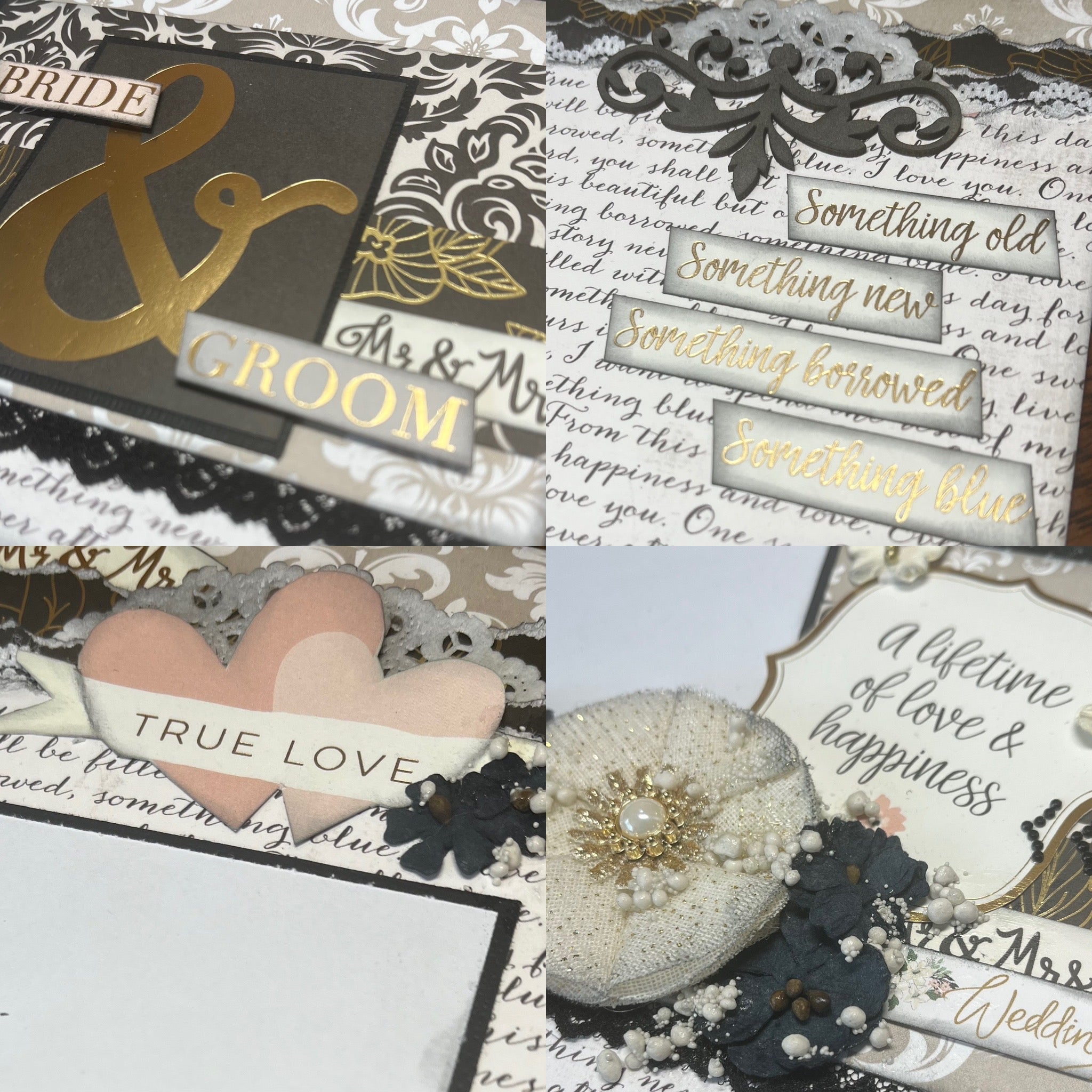 Mr & Mrs scrapbook page kit