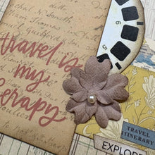 Load image into Gallery viewer, Travel is My Therapy scrapbook page kit