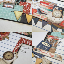 Load image into Gallery viewer, School Days scrapbook page kit