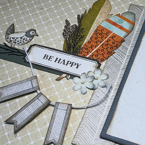 Be Happy scrapbook page kit