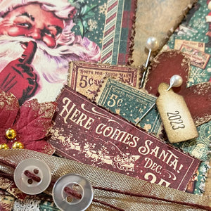 Vintage Christmas Card scrapbook kit