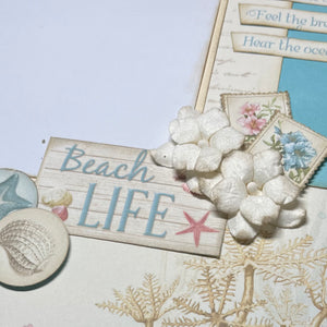 Beach Life scrapbook page kit