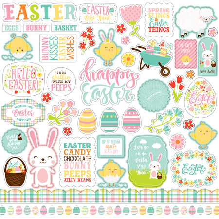 Easter Wishes Echo Park Element Stickers