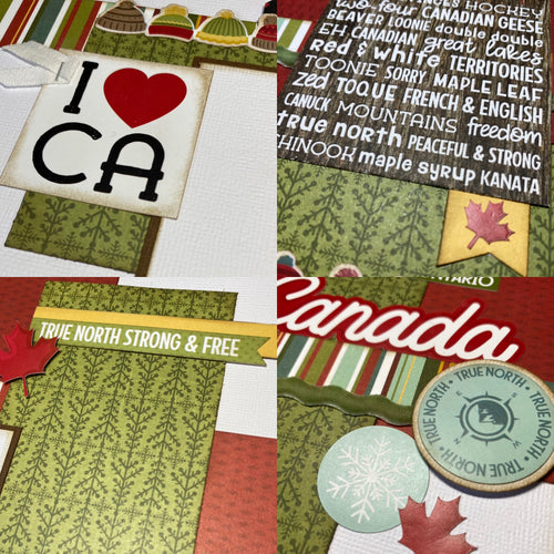 O'Canada scrapbook page kit
