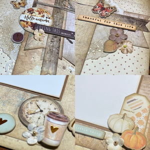 Hello Autumn (love pumpkin) scrapbook page kit