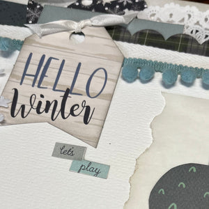 Freezin Season scrapbook page kit