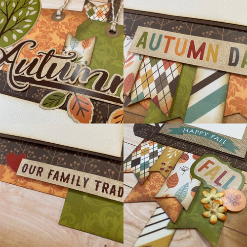 Autumn Days scrapbook page kit