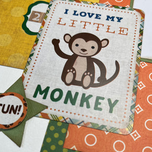 I Love My Little Monkey scrapbook page kit