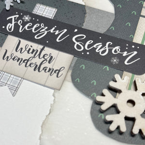 Freezin Season scrapbook page kit
