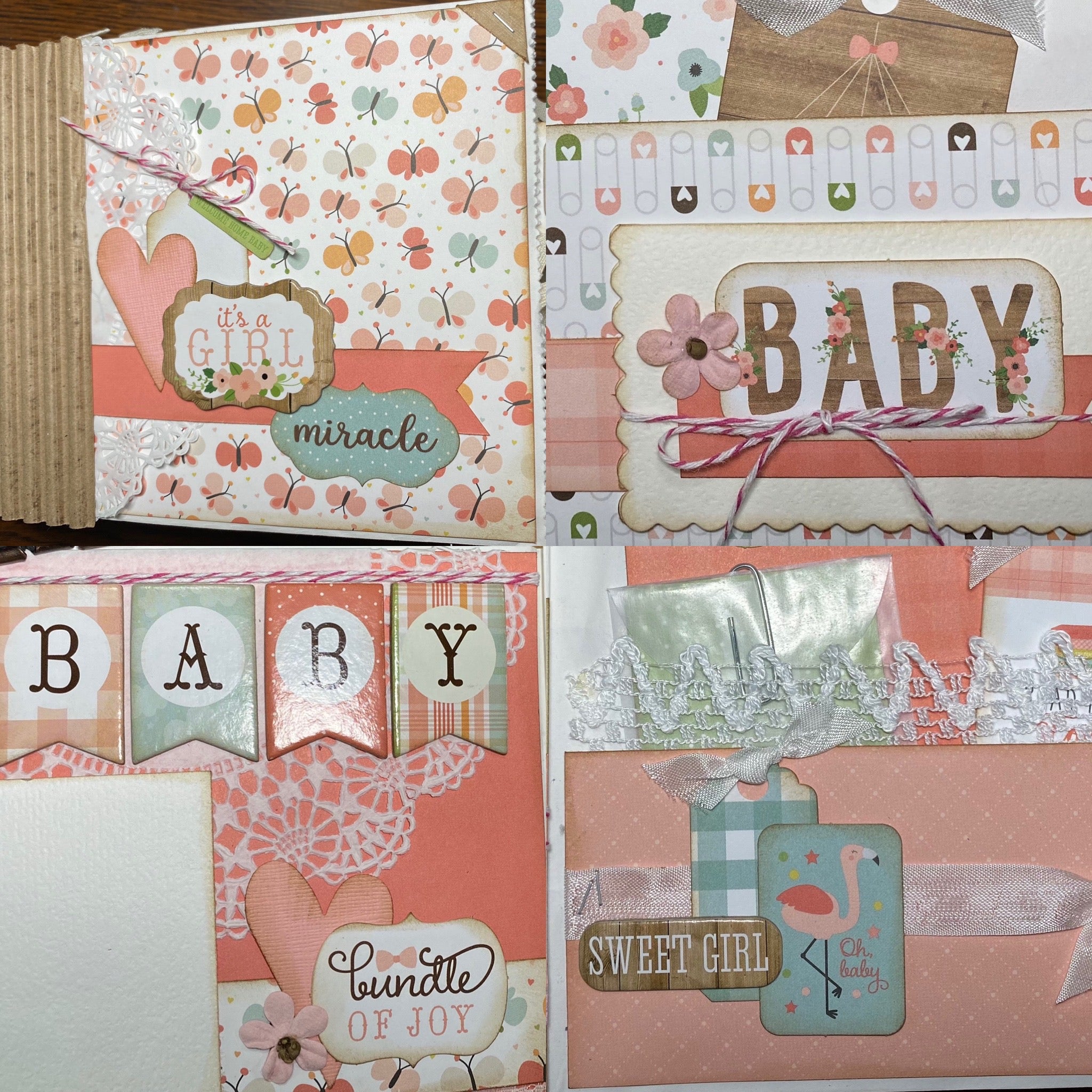 Sweet Baby Girl Digital Scrapbook Kit Collection or Bundle for