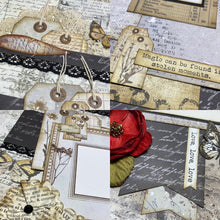 Load image into Gallery viewer, Virtual Workshop - 4 Single Layouts class scrapbook page kit