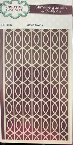 Slimline Stencil Lattice Swirls