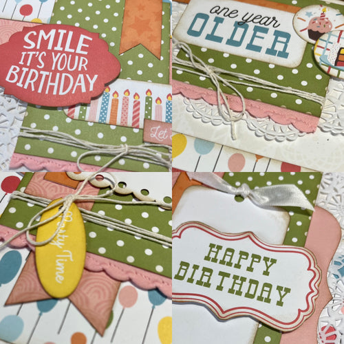 Happy Birthday Girl scrapbook page kit